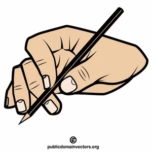 A pencil in hand