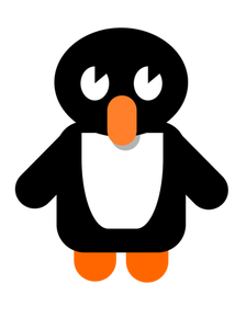Penguin cartoon style illustration