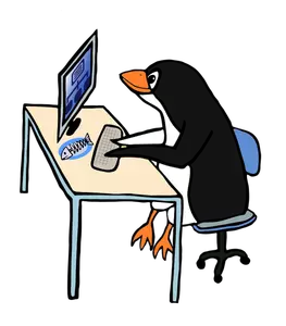 Penguin admin vector illustrasjon