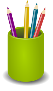 Coloerd potloden staan vector afbeelding