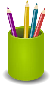 Coloerd potloden staan vector afbeelding