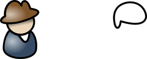 Homme d'âge mûr en illustration vectorielle de cavalier bleu avatar