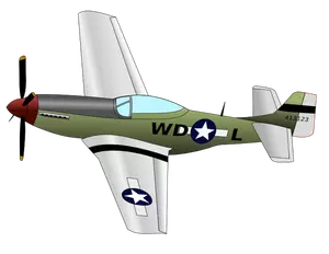 Mustang P51 combatiente avión vector de la imagen