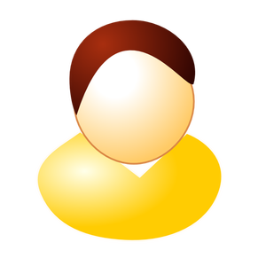 Keltainen käyttäjä avatar vektori grafiikka