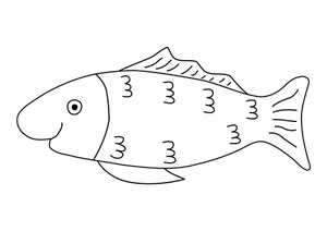 Smilende fisk skisse
