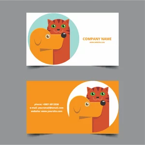 Pet shop business card template