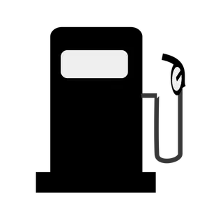 Ilustração a preto e branco do ícone de posto de gasolina