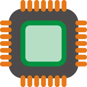 Generic computer chip vector image