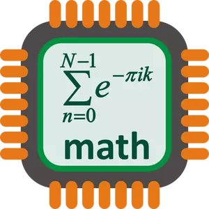 Matematikk prosessor vektor image