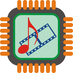 Vector illustration of stylized multimedia switch icon