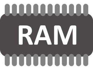 Imagen de vector de chip de memoria RAM