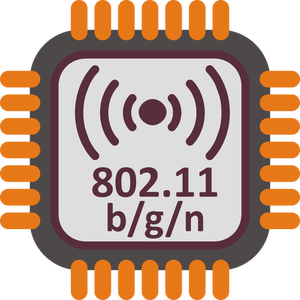 WiFi 802.11 b/g/n couleur vector clipart
