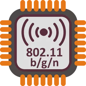 WiFi 802.11 b/g/n warna vektor klip seni
