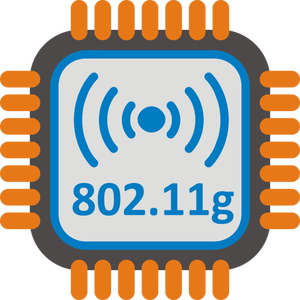 802.11g WiFi-chip som stiliserade ikon vektor ClipArt