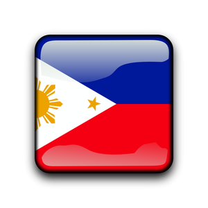 Filippinerna vektor flagga knappen