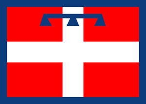 Piemonte-regionen flagga vektor illustration