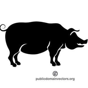 8336 Free Pig Vector Silhouette Public Domain Vectors