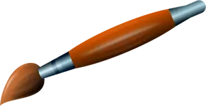 Kahverengi boya fırçası vektör küçük resim