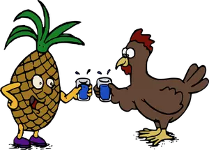 Ananas och kyckling