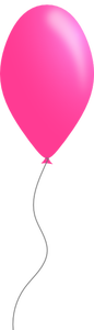 Růžová barva balónku Vektor Klipart