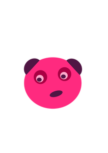 Růžový medvídek s fialovým uši