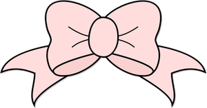 Vektor image av rosa bånd knyttet til en bue