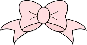 Immagine vettoriale del nastro rosa legati in un arco