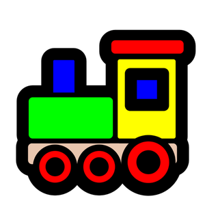 Toy vector illustration of locomotive