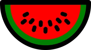 Semangka buah ikon vektor ilustrasi