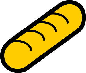 Vektorbild av ikonen för baguette