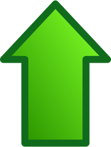 Green arrow pointing up vector image