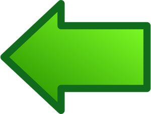 Flèche verte pointant vers image vectorielle gauche