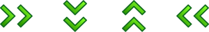 Vihreät kaksoisnuolet määrittävät vektorikuvan