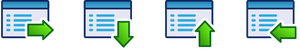Green menu vector icon set