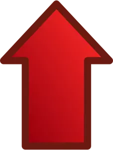 Red arrow pointing up vector graphics
