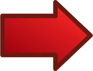 Flecha roja derecha vector de la imagen