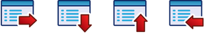 Red menu vector icon set