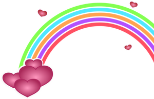 Immagine vettoriale arcobaleno di San Valentino