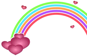Valentine rainbow vektor image