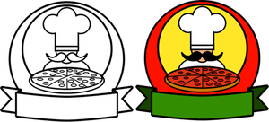 Logo de pizza double
