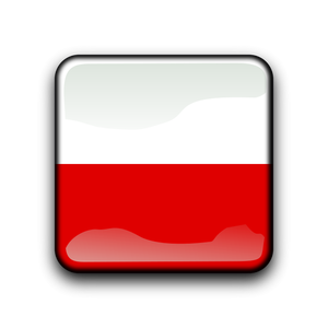 Bandiera vettoriale di Polonia all'interno della piazza