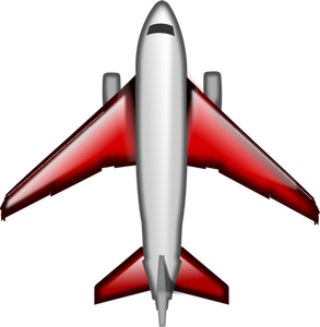 Rode vliegtuig vector