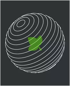 Planeta s zelený list uvnitř vektorový obrázek