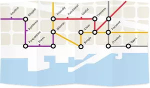 Pictogram van de kaart van de metro