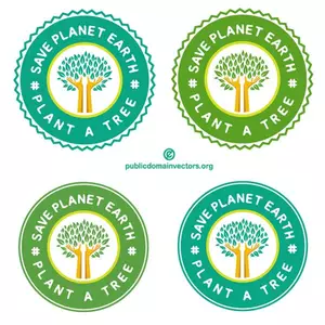 Plant a tree stickers