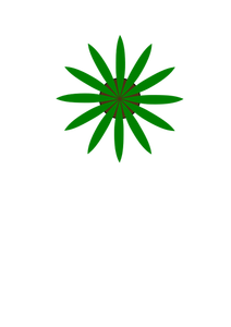 Zielona roślina wektor widok z góry, rysunek