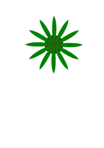 Tanaman hijau atas tampilan gambar vektor