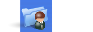 Image of blue user folder icon