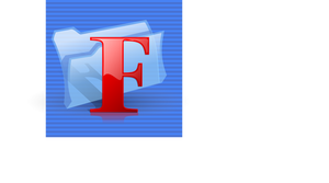 Blauem Hintergrund Funktion Ordner Computer Symbol Vektor-Bild