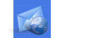 Fondo azul web correo electrónico icono vectorial infografía